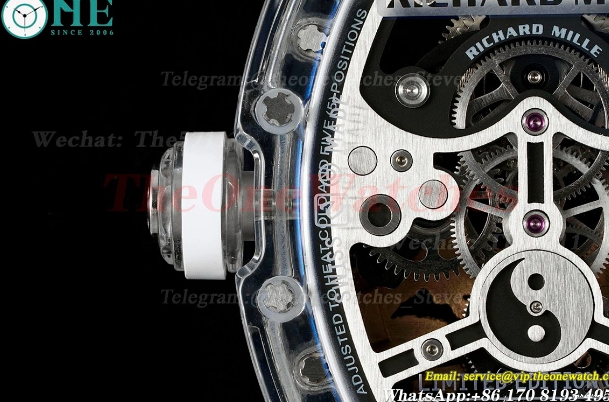 on Dragon Rubber Strap Tourb RM51 RMF Tiger Dial White 0116